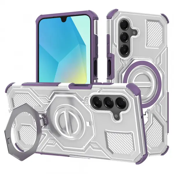 Husa pentru Samsung Galaxy A16 5G A166 / A16 4G A165, Techsuit, Carbon Shield Pro, Mov