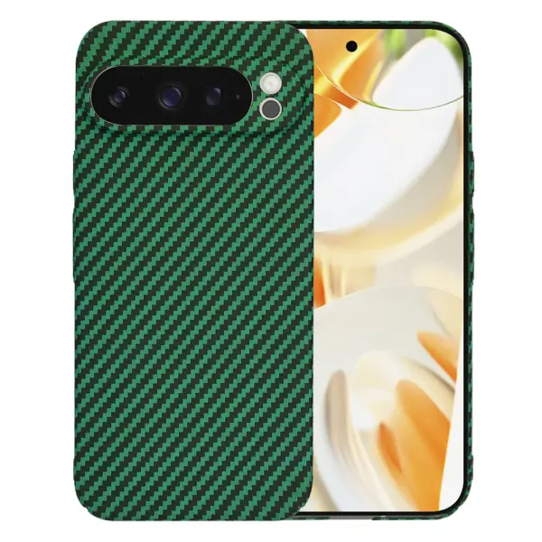 Husa pentru Google Pixel 9 Pro, Techsuit, Carbonite FiberShell, Verde