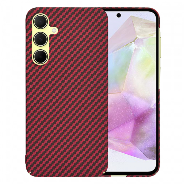 Husa pentru Samsung Galaxy A35 5G A356, Techsuit, Carbonite FiberShell, Rosie