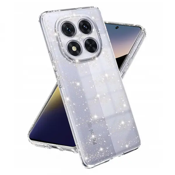 Husa pentru Xiaomi Poco X7 / Note 14 Pro 5G, Techsuit, SparkleSkin, Transparenta