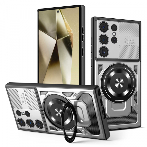 Husa pentru Samsung Galaxy S24 Ultra S928, Techsuit, RuggedCam, Gri