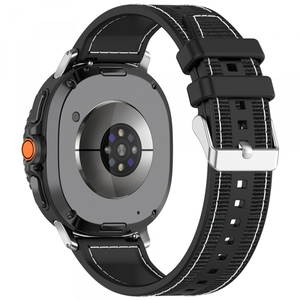 Curea Techsuit W051 pentru Samsung Galaxy Watch8 / Watch8 Classic Series, Neagra
