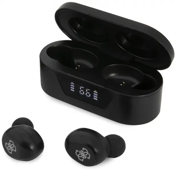 Handsfree Bluetooth Guess Classic Logo, TWS, Negru