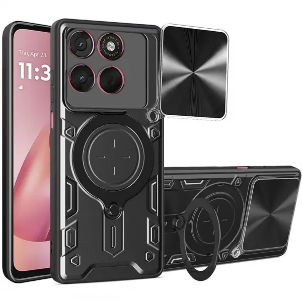 Husa pentru Motorola Moto G67 Power / G57 Power, Techsuit, CamGuard Pro, Neagra