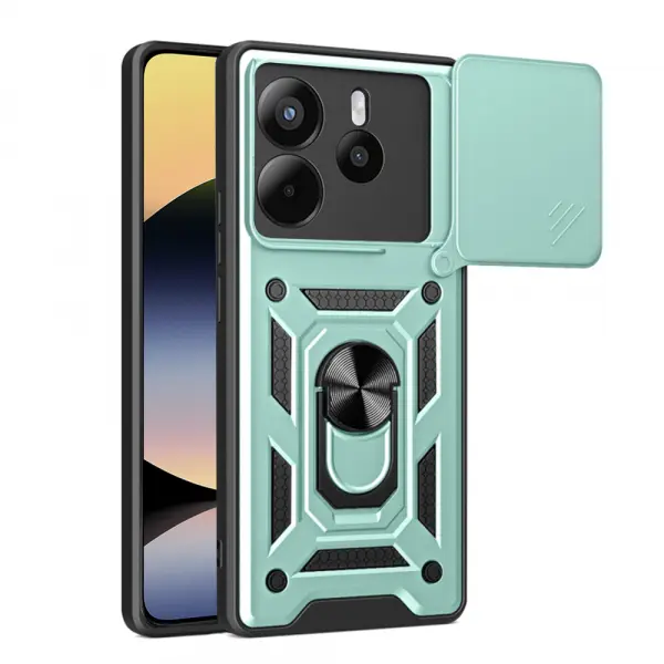 Husa pentru Xiaomi Redmi Note 14 4G (Standard), Techsuit, CamShield, Verde