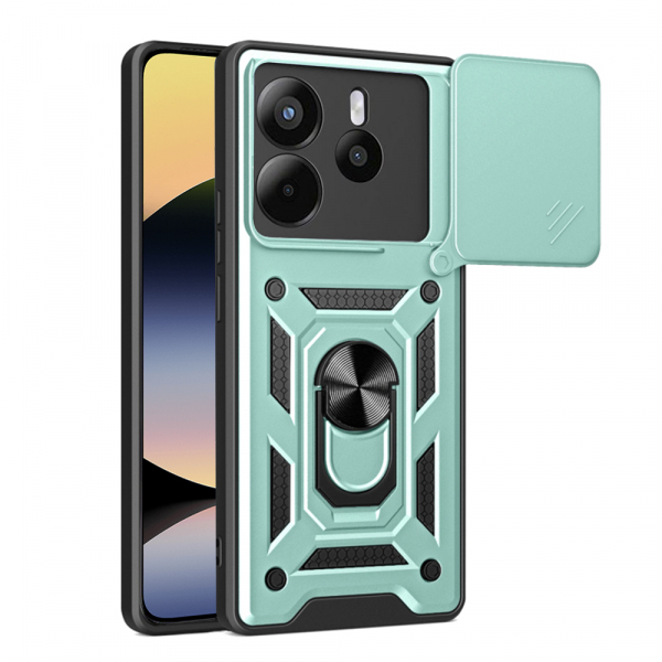Husa pentru Xiaomi Redmi Note 14 4G (Standard), Techsuit, CamShield, Verde