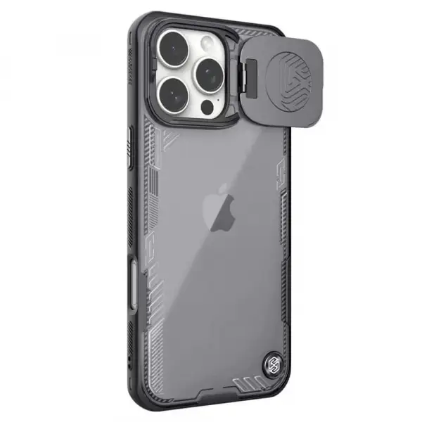 Husa pentru Apple iPhone 16 Pro, Nillkin, Iceblade Prop (w/o Camera Cutout), Neagra