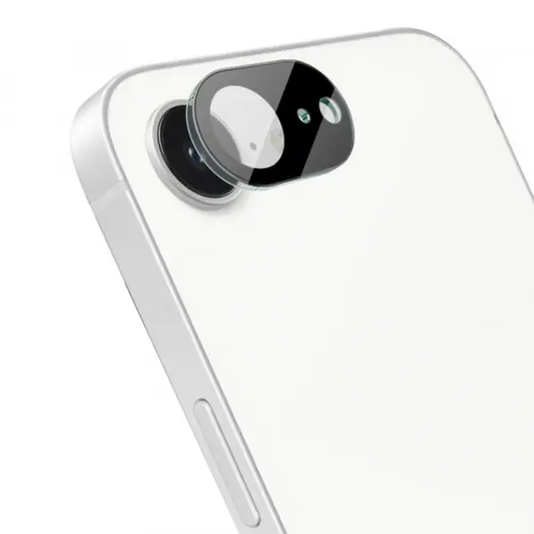 Folie de protectie Camera Spate Techsuit pentru Apple iPhone 17e / 16e, Sticla Securizata, Neagra