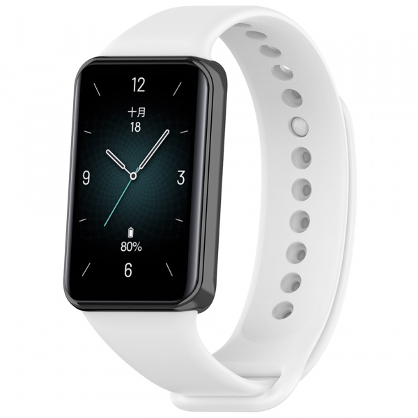 Curea Techsuit W014 pentru Honor Band 9, Alba