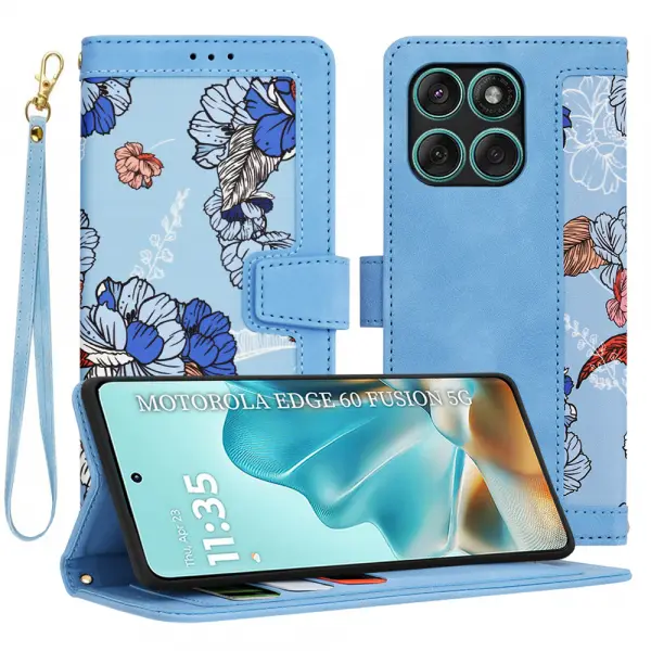 Husa pentru Motorola Edge 60 Fusion / Edge 60, Techsuit, FlipCraft, Bleu