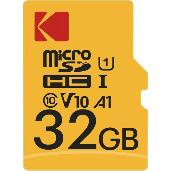 Card Memorie microSDHC Kodak Premium Performance, 32Gb, Clasa 10 / UHS-1 U1, Cu Adaptor EKMSDM32GHC10K