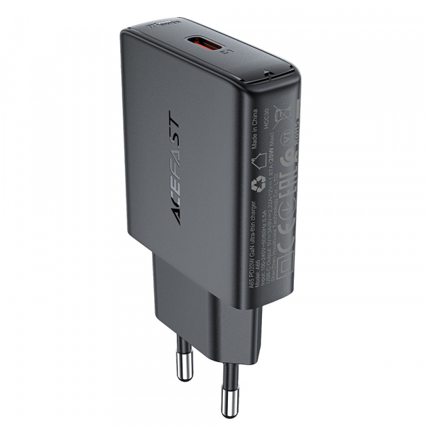 Incarcator Retea Acefast A65, 20W, 3A, 1 x USB-C, Negru