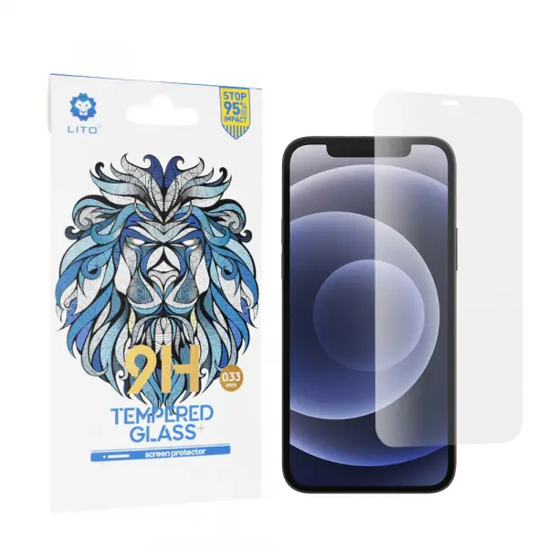 Folie de protectie Ecran Lito Classic pentru Apple iPhone 12 / 12 Pro, Sticla Securizata, Full Glue, 2.5D