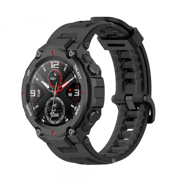 Curea Techsuit W067 pentru Amazfit T-Rex Pro / T-Rex, Neagra