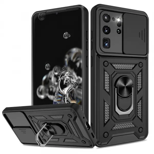 Husa pentru Samsung Galaxy S20 Ultra 5G G988 / S20 Ultra G988, Techsuit, CamShield, Neagra