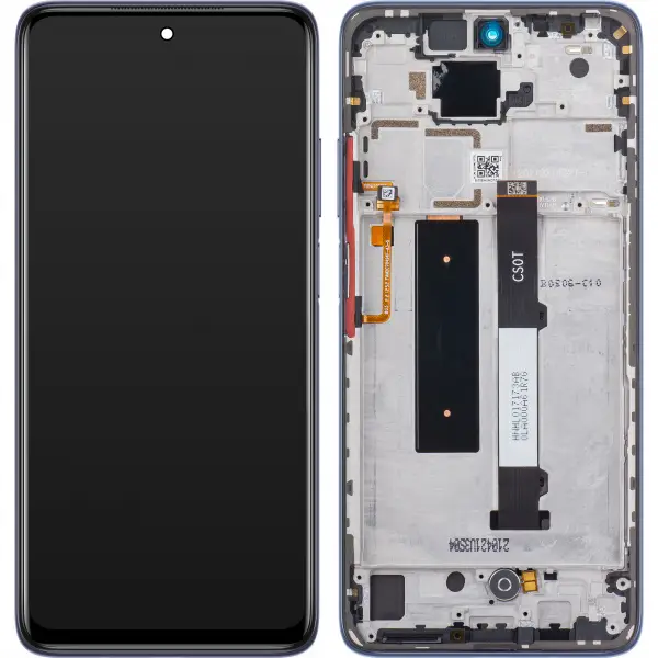 Display cu Touchscreen Xiaomi Redmi Note 9 Pro 5G / Mi 10T Lite 5G, cu Rama, Gri, Service Pack 5600040J1700