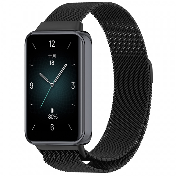 Curea Techsuit W009 pentru Honor Band 9, Neagra