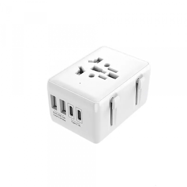 Incarcator Retea Techsuit HHT203A Travel, 20W, 3A, 2 x USB-A - 2 x USB-C, Alb