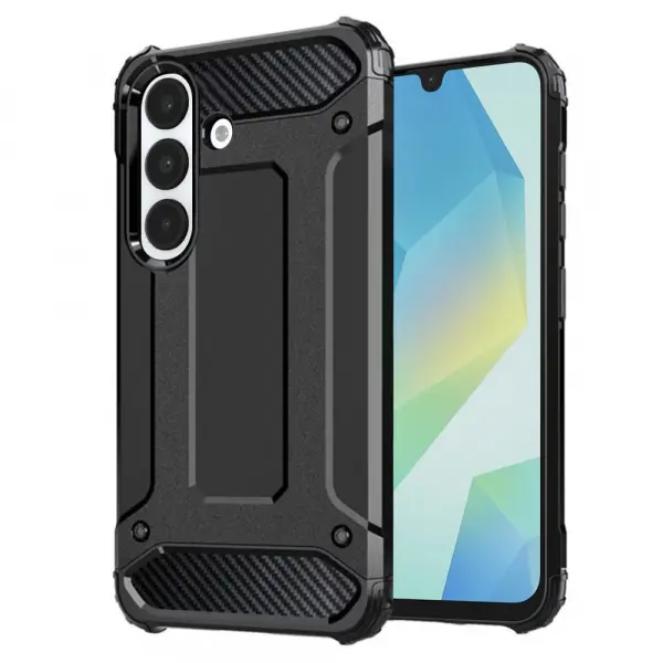 Husa pentru Samsung Galaxy A16 5G A166 / A16 4G A165, Techsuit, Hybrid Armor, Neagra