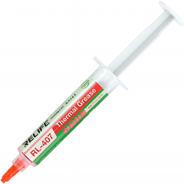 Pasta Termoconductoare Relife RL-407, Tip Seringa, 20g, Roz
