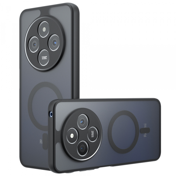 Husa MagSafe pentru Xiaomi Redmi 14C, Techsuit, PureFrost, Neagra