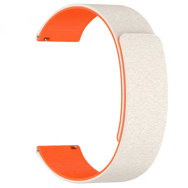 Curea Techsuit W074 pentru Samsung Galaxy Watch Series, 22mm, Bej Portocalie