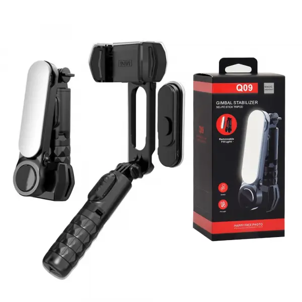 Selfie Stick Bluetooth Techsuit Q09, Universal, Negru