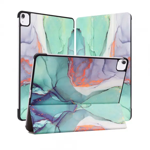 Husa pentru Apple iPad Air 13 (2026) / Air 13 (2025) / Air 13 (2024), Techsuit, FoldPro Green Time, Multicolor