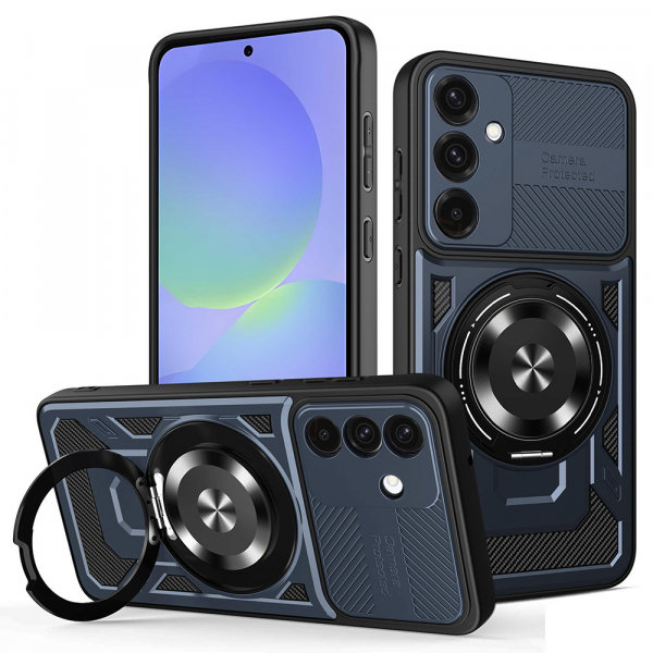 Husa pentru Samsung Galaxy A56 A566 / A36 A366, Techsuit, RuggedCam, Albastra
