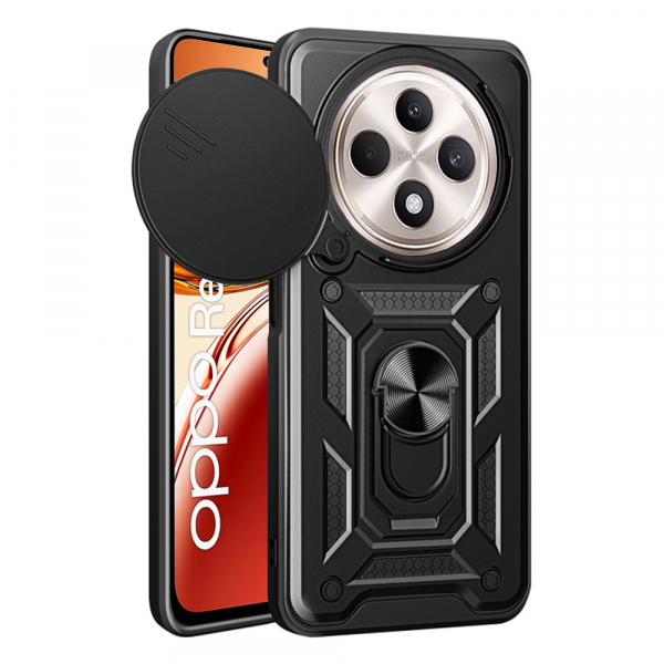 Husa pentru Oppo Reno12 FS 5G / Reno12 FS 4G / Reno12 F 4G / Reno12 F, Techsuit, CamShield, Neagra