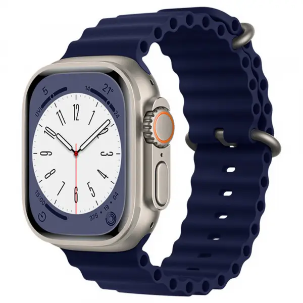 Curea Techsuit W038 pentru Apple Watch 42mm / 41mm / 40mm / 38mm Series, Albastra Inchis