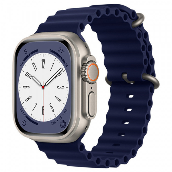Curea Techsuit W038 pentru Apple Watch 42mm / 41mm / 40mm / 38mm Series, Albastra Inchis