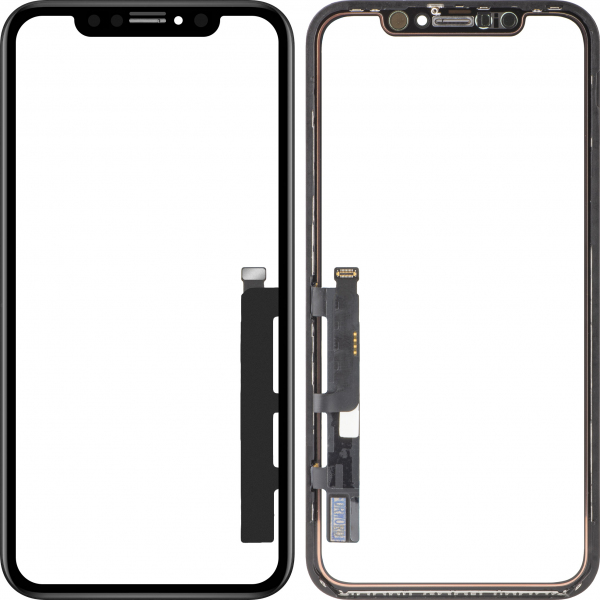Touchscreen Forward Guard OCA pentru Apple iPhone XR, Versiune IC, Negru