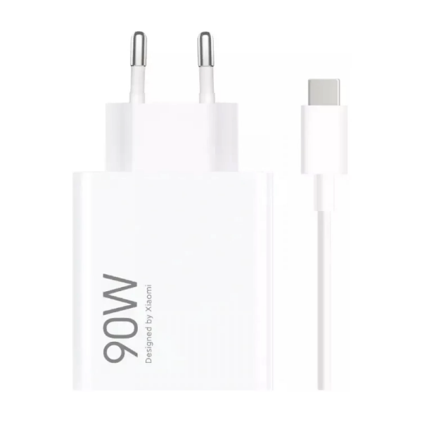 Incarcator Retea Cu Cablu USB-C Xiaomi, 90W, 6.1A, 1 x USB-A, Alb
