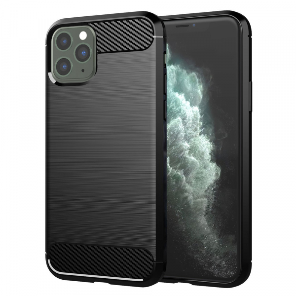 Husa pentru Apple iPhone 11 Pro Max, Techsuit, Carbon, Neagra