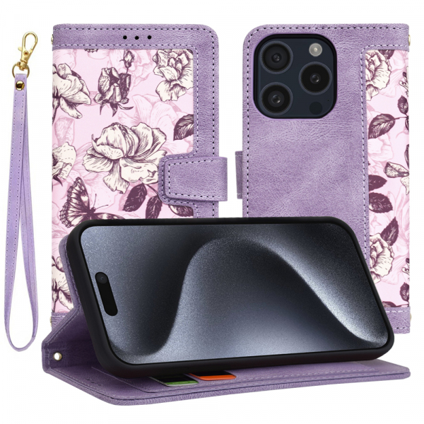Husa pentru Apple iPhone 15 Pro, Techsuit, FlipCraft, Mov