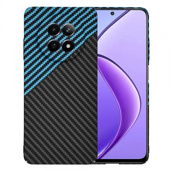Husa pentru Realme 12x / 12, Techsuit, Carbonite FiberShell, Neagra Bleu