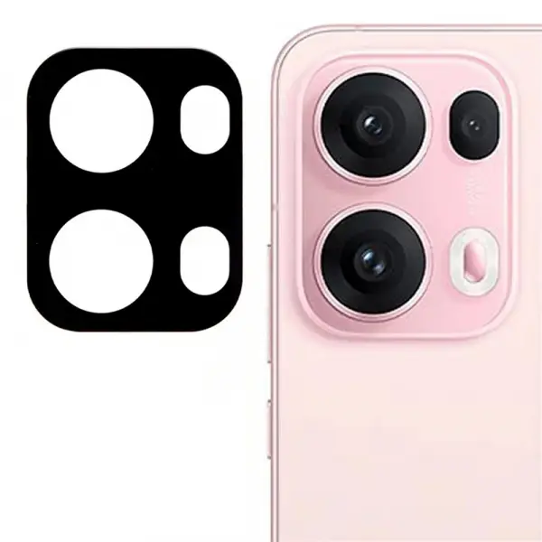 Folie de protectie Camera Spate Techsuit pentru Oppo Reno13 Pro, Sticla Securizata, Neagra
