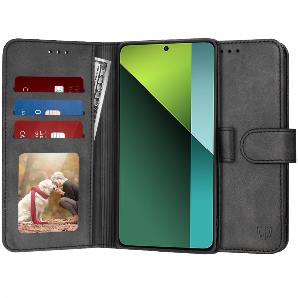 Husa pentru Xiaomi Poco X6 / Note 13 Pro 5G, Techsuit, Diary Book, Neagra