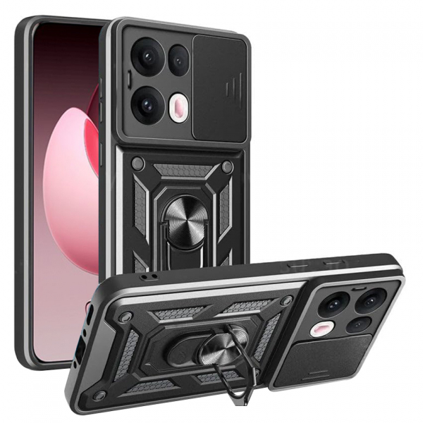 Husa pentru Oppo Reno13 Pro, Techsuit, CamShield, Neagra