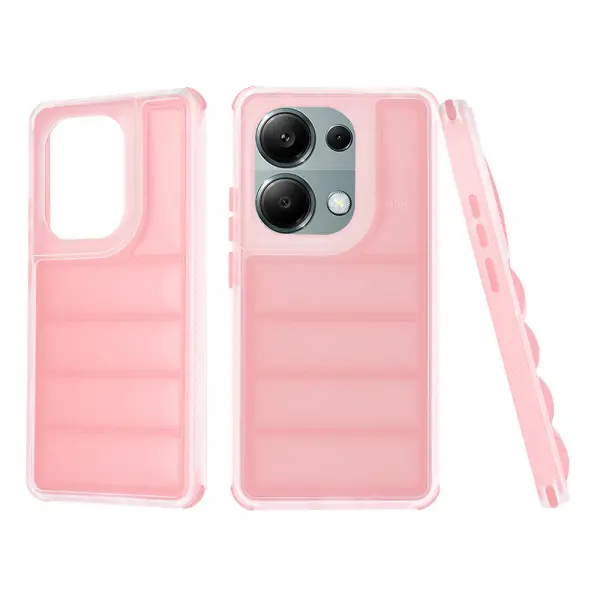 Husa pentru Xiaomi Redmi Note 13 Pro 4G / Poco M6 Pro 4G, Techsuit, Wave Shield, Roz