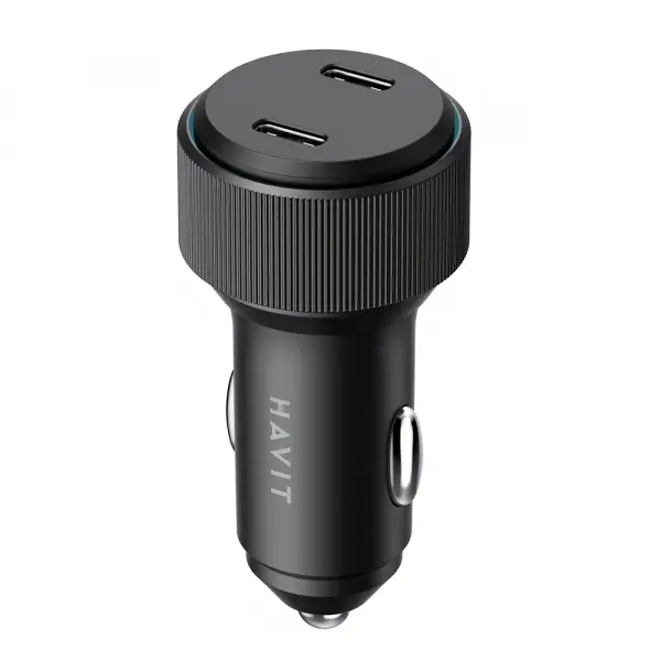 Incarcator Auto HAVIT CC2014, 30W, 3A, 2 x USB-C, Negru