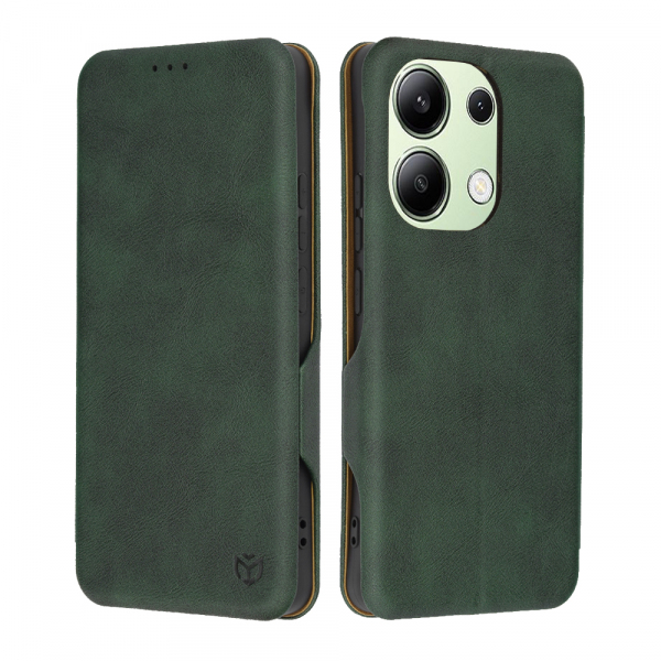 Husa pentru Xiaomi Redmi Note 13 4G, Techsuit, Safe Wallet Plus, Verde