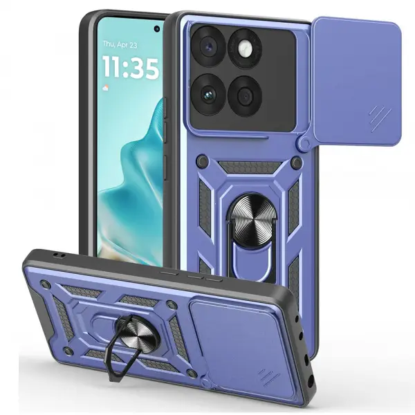 Husa pentru Motorola Edge 60 Fusion / Edge 60, Techsuit, CamShield, Albastra
