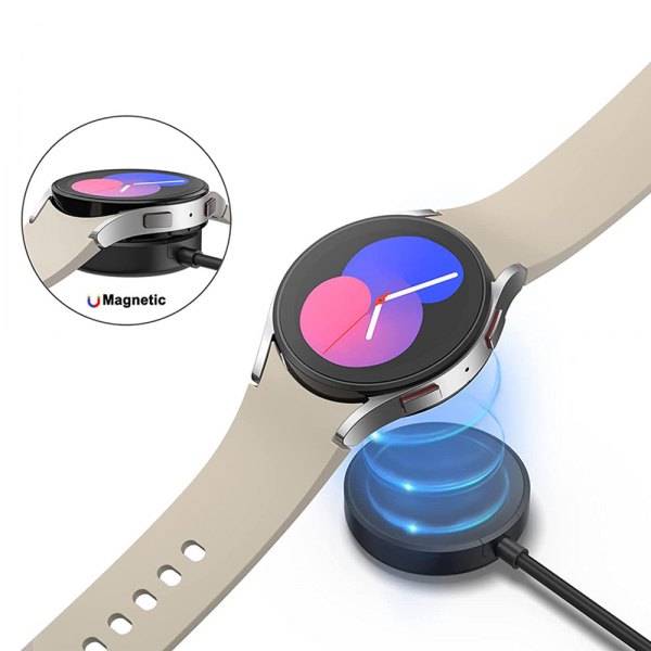 Incarcator Wireless Techsuit TSC11 pentru Samsung Galaxy Watch Series, USB-A, Neagra