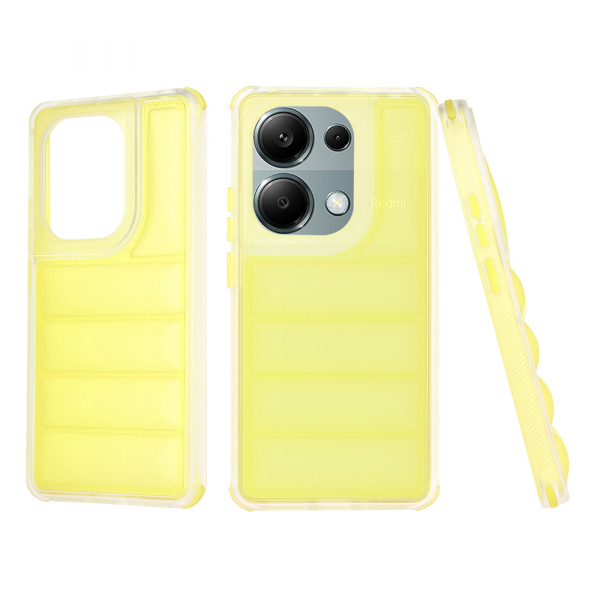 Husa pentru Xiaomi Redmi Note 13 Pro 4G / Poco M6 Pro 4G, Techsuit, Wave Shield, Galbena