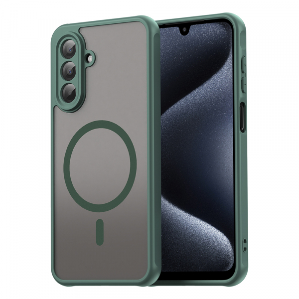 Husa MagSafe pentru Samsung Galaxy A17 5G, Techsuit, HaloFrost II, Verde