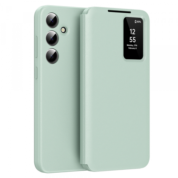 Husa pentru Samsung Galaxy S24+ S926, Techsuit, SmartView, Verde