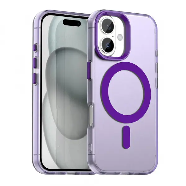 Husa MagSafe pentru Apple iPhone 16, Techsuit, CandyCase, Mov