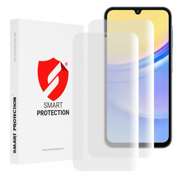 Folie de protectie Ecran Smart Protection Premium Classic pentru Samsung Galaxy A15 5G A156 / A15 A155, Plastic, Set 2 bucati